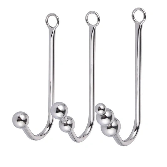 Anal 5334 and Hook with Cuffs Elegant Beaded Collar 1117